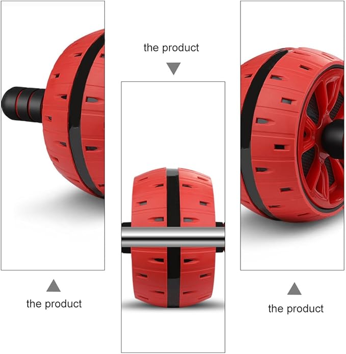 Vaguelly Ab Roller Wheel with Knee Pad, Silent Exercise Abdominal Muscle Trainer Roller for Home and Gym Core Workout Fitness Equipment