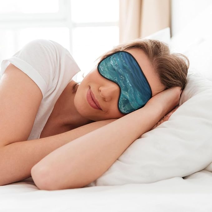 The deep Ocean Head-Mounted Double-Sided Light-Blocking Sleeping Eye mask to Protect Eyes and Relieve Eye Fatigue