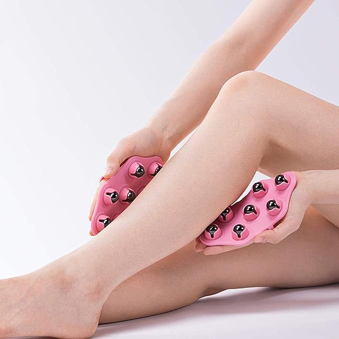 misppro Handheld Body Roller for Cellulite Treatment and Magnetic Therapy Massage Tool- Magnetic