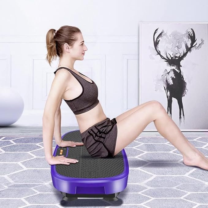 3D Vibration Plate Exercise Machine - Dual Motor Oscillation, Pulsation 3D Motion Vibration Platform - Full Whole Body Vibration Machine for Home Fitness