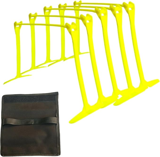 B Baosity Agility Training Hurdles, Improves Strength, Speed Hurdles Agility Speed Training Equipment for Courses Coaching, Fluorescent Green, 40cmx19.5cmx32.5cm
