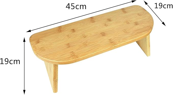 Bamboo Ergonomic Folding Meditation Bench - Meditation Chair Folding - Ideal for Vipassana and Transcendental Meditation - Including Handbag