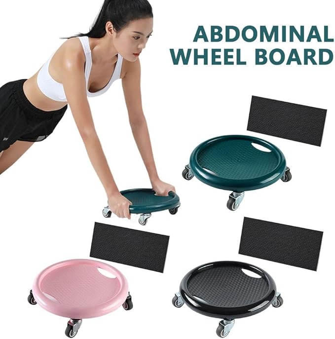 Ab Roller Wheel,Ab Exercise Equipment with Knee Pads,Women's Multifunctional Abdominal Wheel Board,360° Rotating for Core Exercise,Abdominal Strength Training for Full Body Fat Burning Home Gym (B)