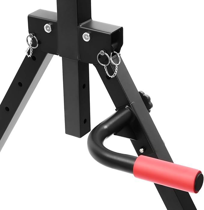 Adjustable Pull Up Bar for Home, 440LBS Capacity Foldable Dip Station with Parallel Bars, Multi-Grip Chin Up Bar for Pull-Ups, Dips, Leg Raises & Full Body Workout, Space Saving Home Gym
