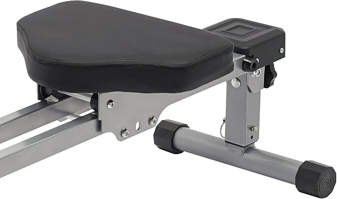 Foldable Hydraulic Rowing Machine, 12-Level Resistance Home Rower with LED Meter, 264 lbs Max Load, Full-Body Workout, Compact Space-Saving Design, Indoor Fitness Cardio Exercise Equipment