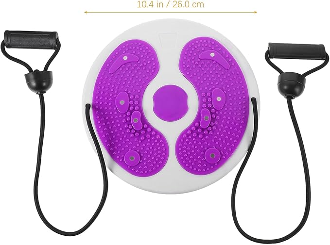 Household Fitness Twisting Waist Disc with Rope, Plastic Rotating Board for Waist and Abdominal Exercise, Female Body Shaping Equipment for Home Workout and Weight Loss