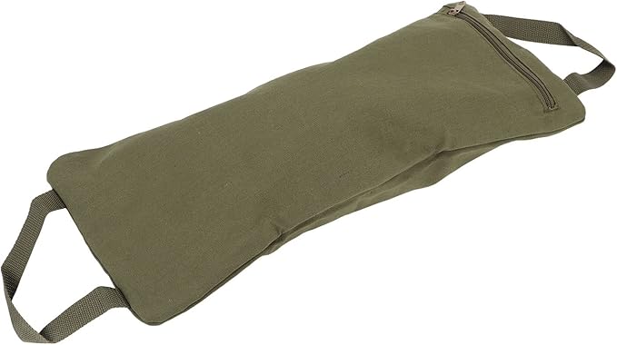 Yoga Sand Bag with Handle Green Portable Fillable Adjustable Yoga Canvas Sandbags for Yoga Weights and Training Workouts