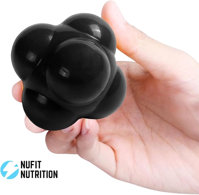 NuFit Sports Reaction Speed and Agility Training Ball - Baseball, Soccer, Volleyball, Basketball, and Tennis Reflex Trainer Equipment One Size