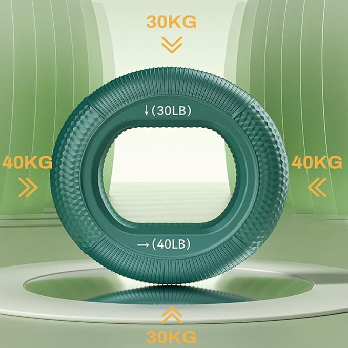 Hand Strengthener Grip 3 in 1 Rubber Circle Finger Wrist Exercise Squeezer 20 30 40 50 60 70 80 Pounds