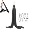 LOYALHEARTDY Aerial Silks Starter Kit, 11 Yards Equipment Set for Aerial Yoga, Durable Aerial Yoga Hammock Aerial Swing for Aerial Acrobatic, Aerial Dance & All Levels (L:10m W:2.6m)