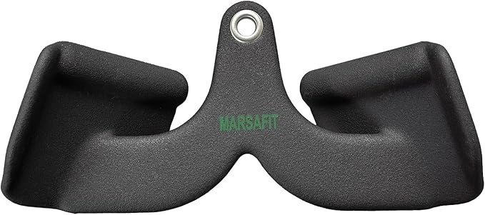 Home Gym Fitness Rowing T-bar V-bar Pulley Cable Machine Attachment, Bicep Curl Tricep LAT pulldown Bar Back Strength Training Handle Grips LAT Pull Down Bar for Seat Row Workout