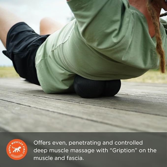 Tiger Tail Tiger Ball Large 8-Inch Long by 4.4-Inch High Peanut Foam Roller Double Ball: Self-Help Body Massage Tool for Trigger Points and Muscle Knots