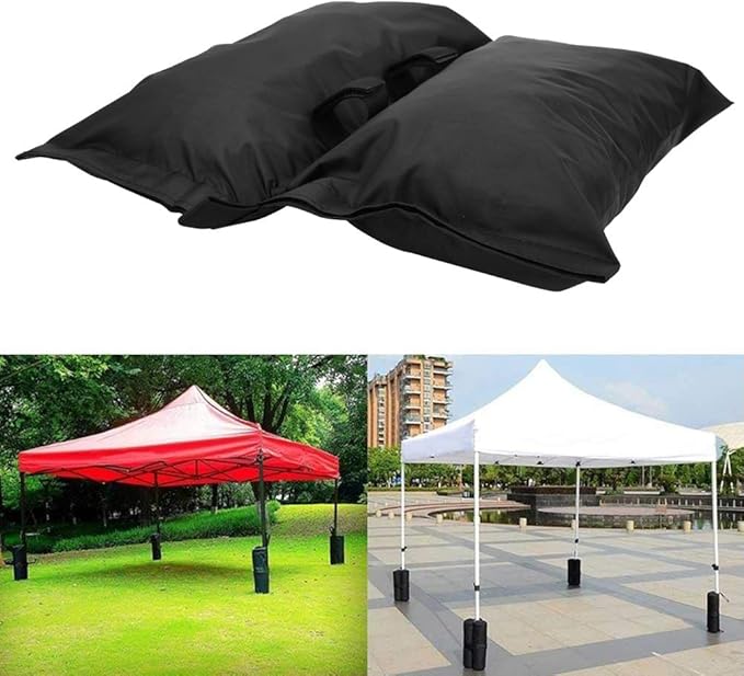4pcs Oxford Cloth Black Tent Solid Sandbag Large Capacity Good Tight Outdoor Parasol Umbrella Sand Bag