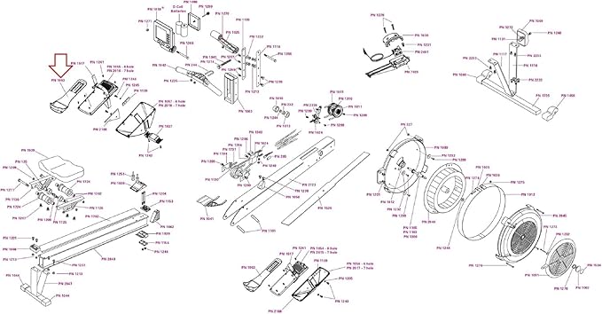 Left or Right Foot Pad 1063 Works with Concept II After 07-19-12 07-31-06 Model E Rower