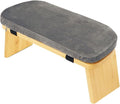 Meditation Bench, Kneeling Stool Chair with Soft Cushion for Extended Practice Folding Wood Prayer Bench, Prayer Stool, Gray