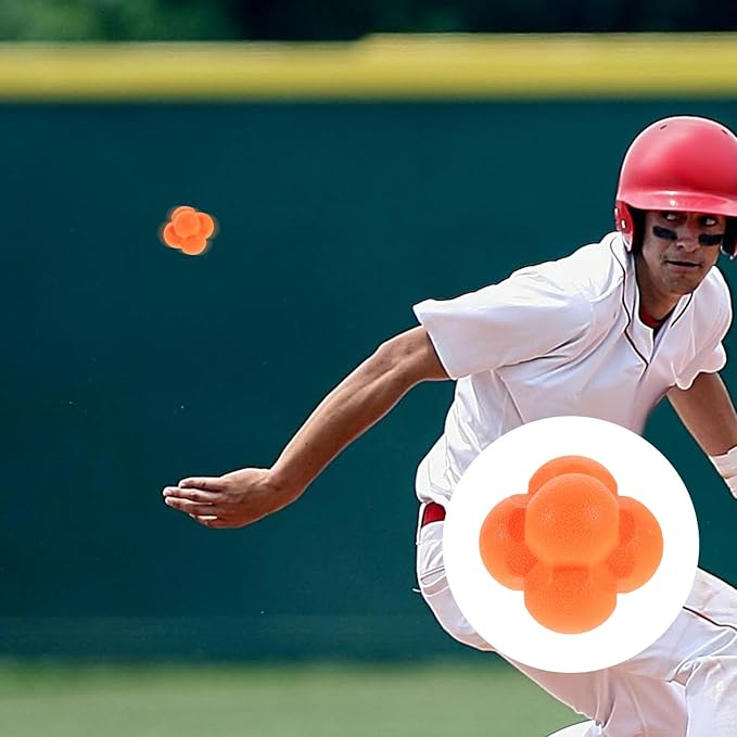 Hexagonal Reaction Ball 7cm Agility Training Ball for Hand Eye Coordination Baseball Exercise Reaction and Reflex Training for Goalkeeper and Agility Aid