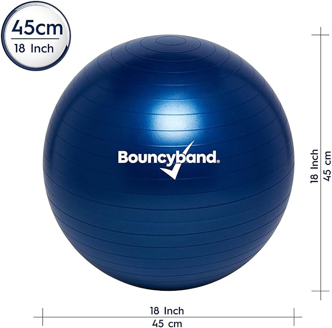 Bouncyband Balance Ball – Create Flexible Seating to Improve Focus at School, Office, or Home with This No-Roll Weighted Ball