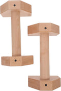 Milisten Wooden Push up Bars Set, 25cm Beech Wood Push-up Stands for Men, Calisthenics Fitness Accessory, Indoor and Outdoor Strength Training Equipment