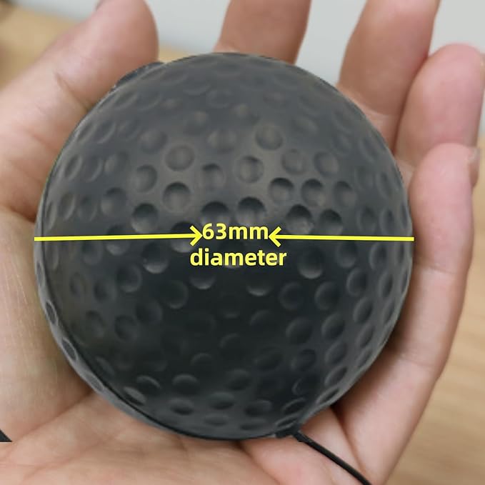Sports Reaction Ball Boxing Reaction Training Ball, PU Reflex Ball Head-Mounted Love Adjustable Elastic Band, Perfect for Fighting Skills, Reaction Speed, Hand-Eye Coordination Training