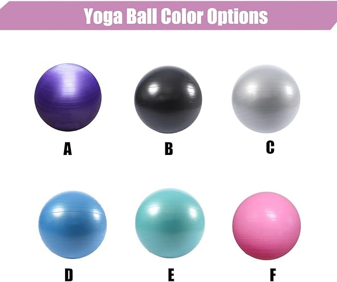 Balance Ball Chairs for The Office with Back, Rolling Exercise Ball Seat for Core Workout, Posture Correcting Computer Chair Yoga for Work(ligjt Grey)