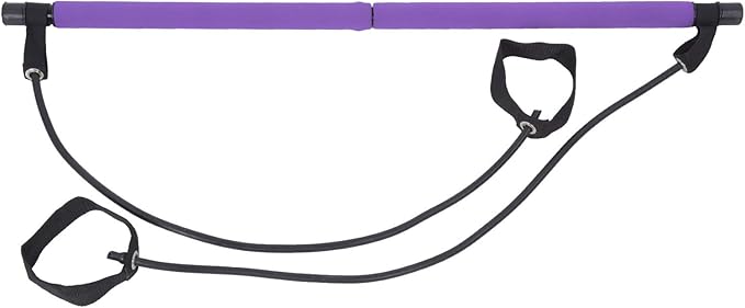 Elastic Stick Pilates Bar with Pulling Rope, Household Fitness Equipment, 36.2 Inch Steel Pipe - Portable Design, Multi - Function Exercise, Ideal for Yoga and Pilates