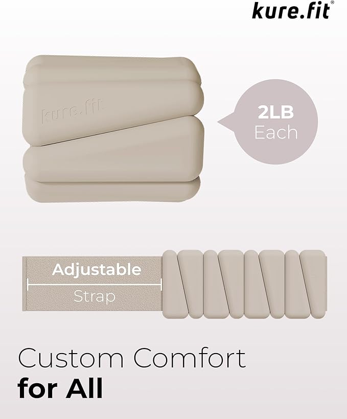 Pilates Weight | Wrist & Ankle Weights for Women | Weighted Bangles | 1LB/ 2LB Each (Set of 2)