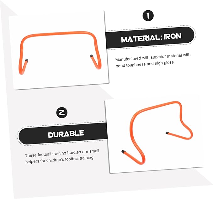 5pcs Football Training Hurdles for Agility and Flexibility High Outdoor Training Racks Orange for Soccer Football and Athletic Speed Exercises
