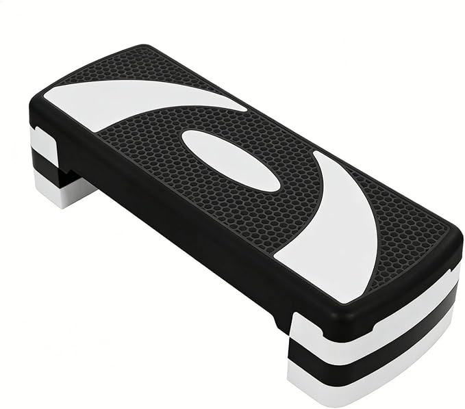 Adjustable Aerobic Step Platform, 31 Inch Non-Slip Workout Step with 3 Height Options (4/6/8 inch), Supports 400 lbs for Home Gym, Cardio & HIIT Training