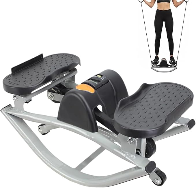 Rock Stepper, Rock Lateral Stepper Side to Side, Low Impacts Fitness Rocking Steppers Machine, Portable Compact Step Rocker Exercise Machine Home Workout Fitness, for Leg Core Glutes Training