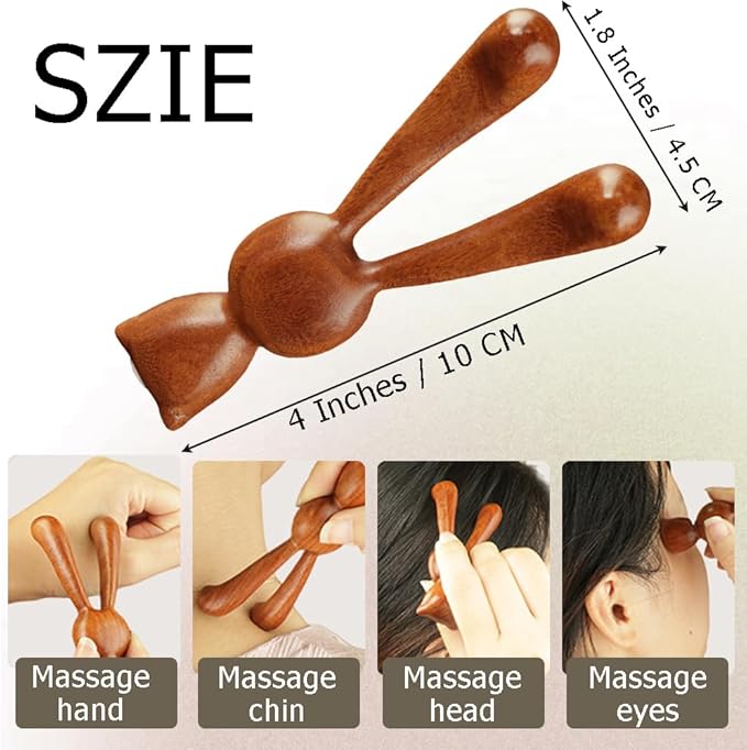 Natural Wooden Nose Guasha Massage Tools Anti-Static, Eyes Facial Wood Gua Sha Tool,face Manual Massager Tool, Handheld Meridians Acupoint Massage Tool