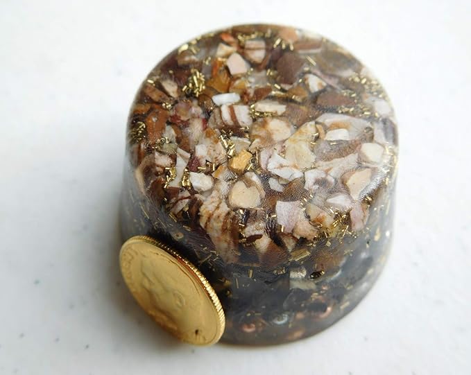 Zebra Jasper Orgone Generator Energy Accumulator 7.83Hz/432Hz/528Hz/Advance Harmonics Many Beautiful Ingredients!! (Zebra Jasper)
