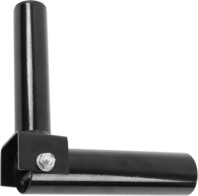 T Bar Row Attachment, 360° Rotating Steel Landmine Base for Barbell Power Core Strength Exercise Equipment for Home Gym, Black