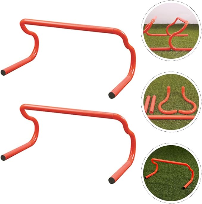 BESPORTBLE 3pcs Detachable Speed Training Hurdles for Workout Equipment Orange Agility Training Set for Basketball Soccer Football Drills