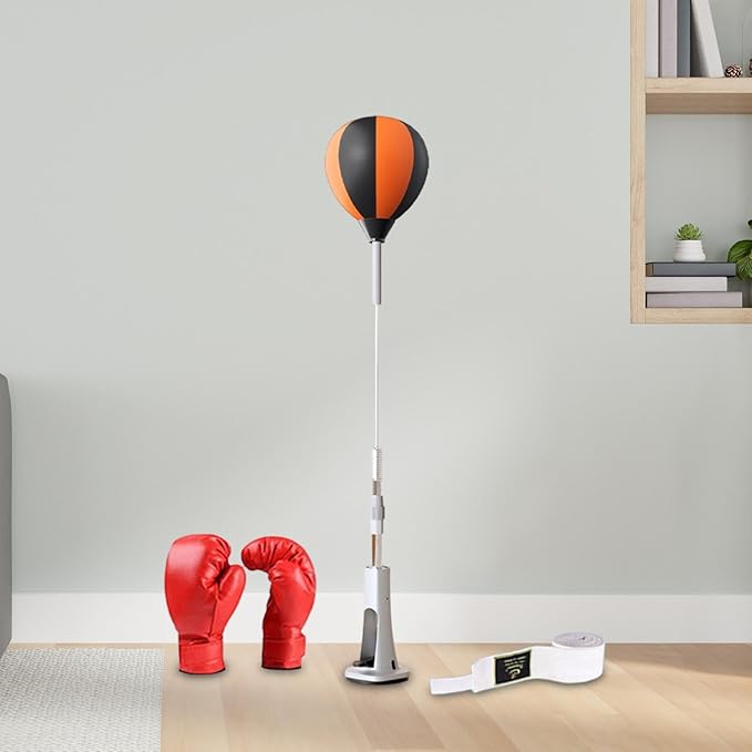 Boxing Reaction Ball Freestanding Punching Ball Speed Training Bag Hand Eye Coordination Target PU Leather Suitable for Home Adults