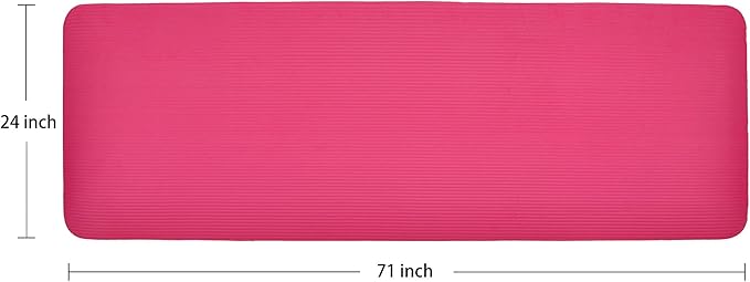 Fitvids 1/2-Inch Extra Thick High Density Anti-Tear Exercise Yoga Mat with Carrying Strap