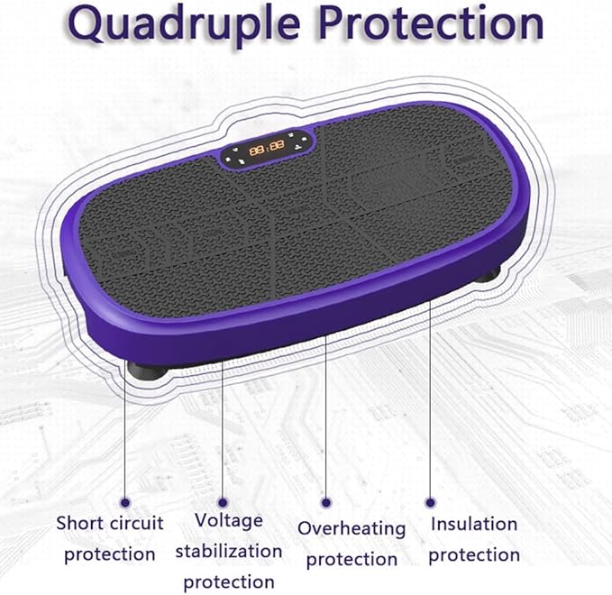 3D Vibration Plate Exercise Machine - Dual Motor Oscillation, Pulsation 3D Motion Vibration Platform - Full Whole Body Vibration Machine for Home Fitness