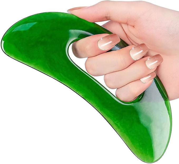 2 PCS Large Gua Sha Massage Tool, Resin Guasha Scraping Tool Multi-Functional Handheld Lymphatic Drainage Drain Scraper, Sore Muscles Massager for Tension Knots Relaxation, Myo-fascial Release