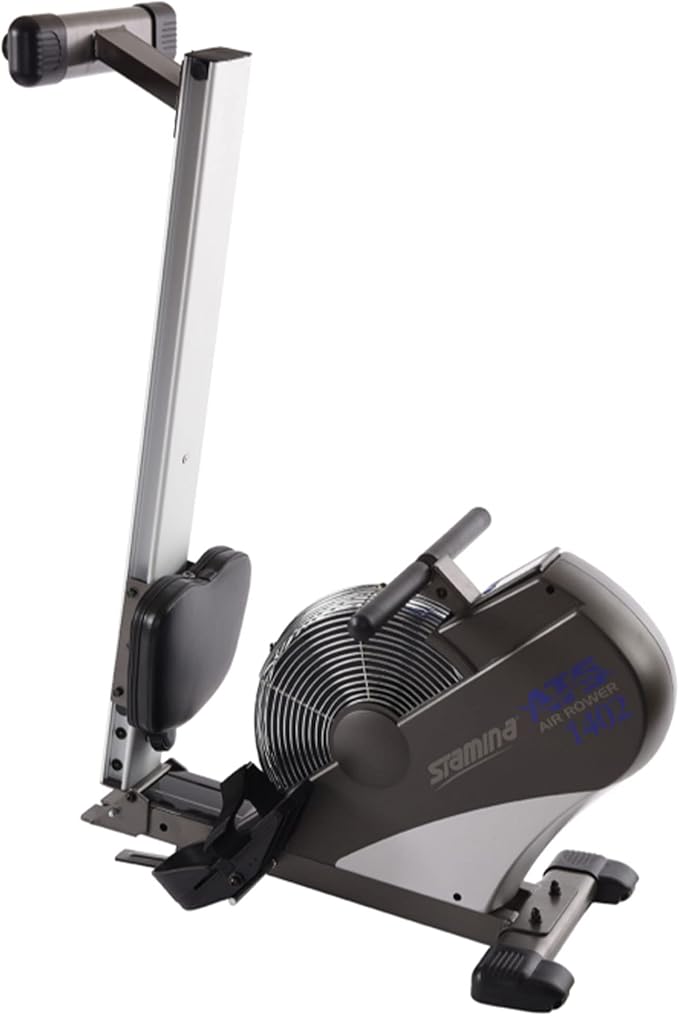 Stamina ATS Air Rower, Grey - Smart Workout App, No Subscription Required - Foldable Rowing Machine for Home Use