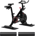 2PCS Bike/Rowing Machine Mat for Carpet Floors, Compatible with Peloton/Yosuda, Bike Mat for Hardwood Floors, Under-Equipment Floor Pad for Carpet, Indoor Stationary Cycling, Noise & Shock Absorption