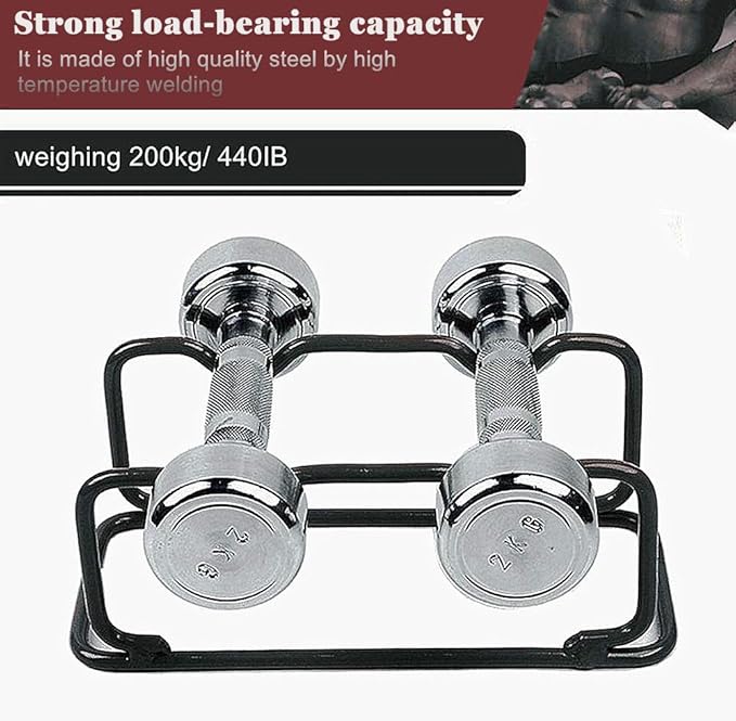 2 IN 1 Dumbbell Rack/Barbell Rack Holder, Solid Steel Make Strength training Dumbbell Rack,660LB Capacity, Universal Dumbbell Storage Stand/Storage Racks,Stand Weight Lifting Dumbbell