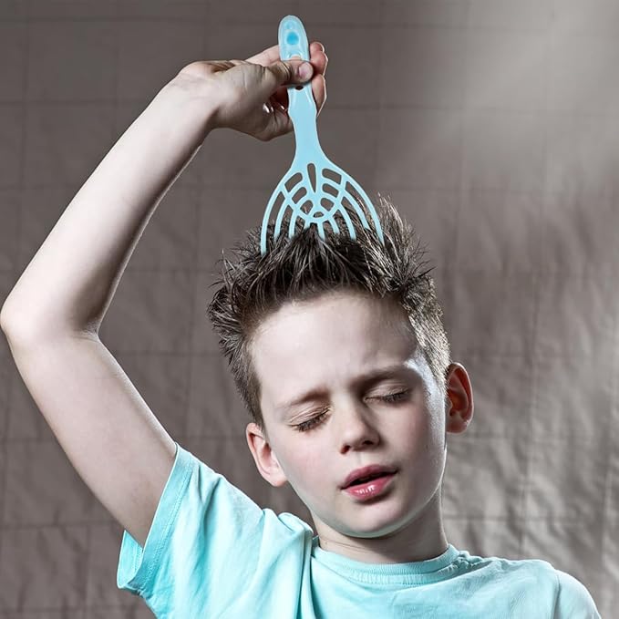 SAFIGLE Handheld Scalp Massager with 9 Claws and Rolling Balls for Deep Head Massage and Stress Relief Compact Portable Tool for Hair Stimulation and Full Body Relaxation at Home or Office