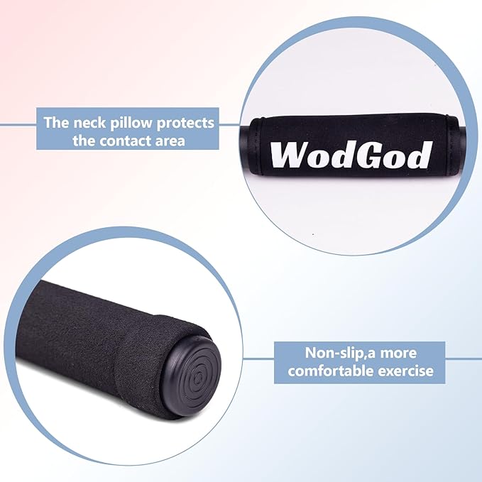 5 FT Yoga Exercise Stick,Adjustable Length for 2.5/3.75/5FT,with Non-Slip Rubber Ends and Neck Pillow,Perfect for Stretching, Exercise,Physical Therapy,Posture Corrector,Balance Support Stick,Flexibility,Black