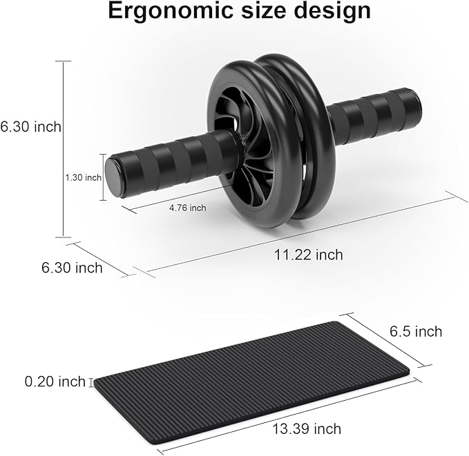 Abdominal Wheel, Ab Roller for Abdominal Exercise Machine, Abs Workout Equipment, Core Strengthening Trainer Fitness Belly Training, Entrainement maison equipement. accessories gym stuff