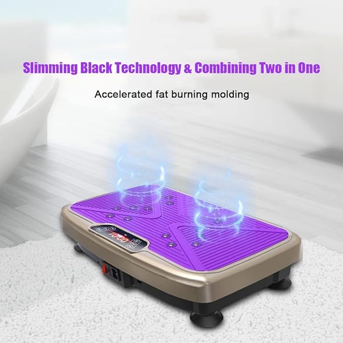 Vibration Plate Exercise Machine,Whole Body Vibration Platform Machine,Fitness Vibration Trainer for Weight Loss Shaping Toning Home Gym