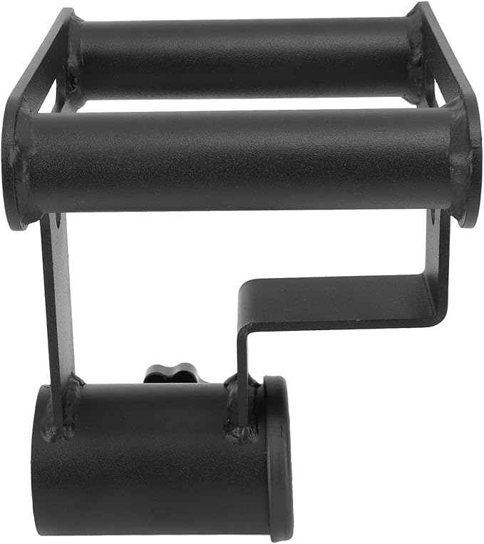 T Bar Row Platform with V Bar Landmine Handle Attachment, Compact Iron Barbell Accessory for Home Gym, Sturdy Grip Strength Training Equipment for Upper Body Workouts