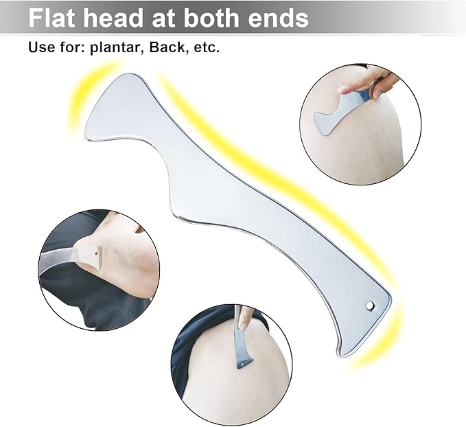 Muscle Scraper Tool, Gua Sha Tool, Scraping Massage Tools, Stainless Steel Scraping Tool, IASTM Tools, Fascia Massage Tool to Physical Therapy for Scar Tissue, Soft Tissue, Relieve Body Pain