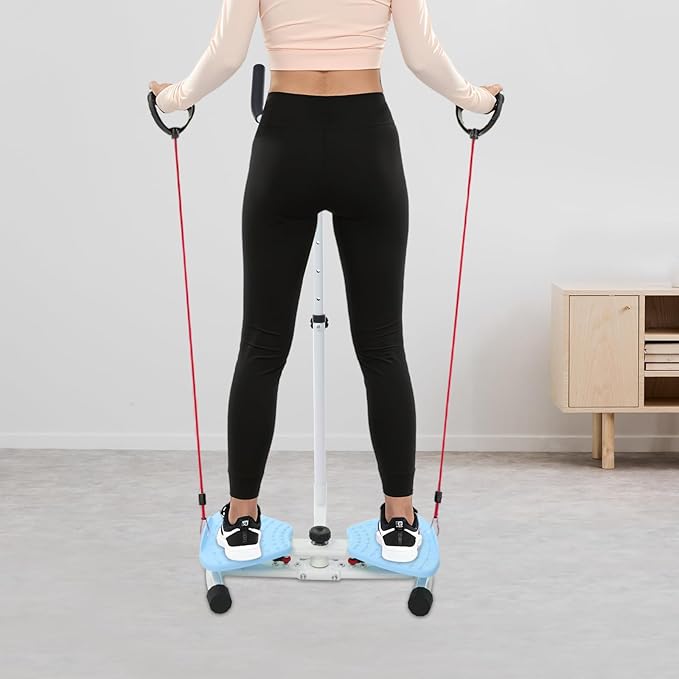 Waist Twister Machine Exercise, 330 lbs Weight Capacity Anti-Slip Twist Board, Ab Twister Exercise Equipment with Pull Cords, Home Fitness Disc for Men & Women