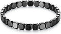 Easter Basket Stuffers-Hematite Bracelets for Men, Hematite Stone Bracelet to Reclaim Energy Confidence, Stretch Beads Inspirational Cuff Jewelry Pulseras Para Hombre