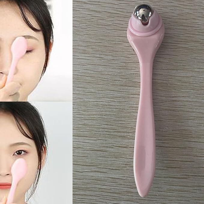 2 Pack Eye Cream Applicator Wand Stick Small Face Roller Eye Serum Applicator Massager Eyes Care Stick Cooling Therapy Ice Globes for Facial Moisturizer Under Eyes Brightener Reduce Puffiness
