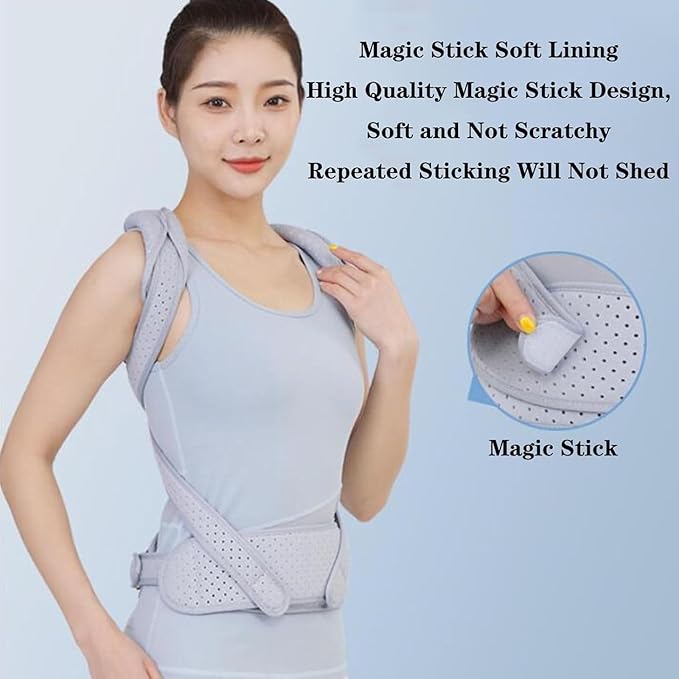 Back Corrector, Unisex Posture Corrector, Spine Immobilization Belt for High and Low Shoulders Hunchback Scoliosis Compression Fractures(Large)
